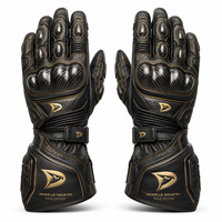 Gants de course édition or les plus vendus, en cuir de vachette, à doigts entiers, avec sangle de poignet réglable, protection de la paume, unisexe, pour la conduite