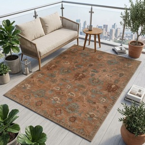 Alfombra de lana hecha a mano con diseño texturizado decorativo para interiores modernos de dormitorios, salas de estar y comedores. - Product Image 4