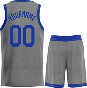 Conjunto de Uniforme de Baloncesto Personalizable, Jersey sin Mangas de Malla Azul, Pantalones Cortos Transpirables, Estampado Sublimado de Leopardo, Equipo Animal 00, Adulto - Product Image 3