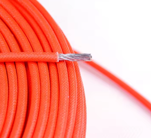 Cable de Silicona y Fibra de Vidrio Trenzado de 4mm2, Cable de Alimentación de Alta Temperatura 200C Blanco y Rojo - Product Image 3