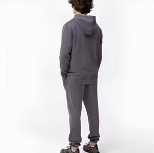 Ensemble de survêtement délavé pour homme de qualité supérieure, en tissu respirant, pour le sport et le jogging, avec sweat à capuche et pantalon, grande taille, style streetwear décontracté, OEM, très demandé - Product Image 2