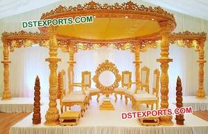 Mandap de mariage fusionnel, phénoménal, de style Parsi et hindou, en bois traditionnel, Ashwini Mandap, motif Paisley, sculpté à la main, Italie - Product Image 6