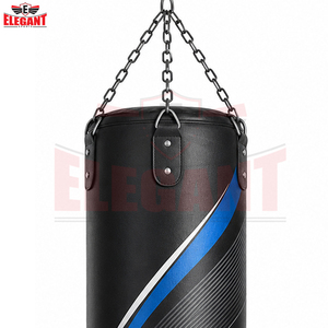 Kit de chaînes de suspension en acier à quatre points avec logo OEM personnalisé pour un entraînement ultime de MMA et de kickboxing, en cuir noir extra long et robuste - Product Image 4