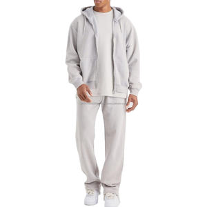 Chándal Deportivo para Hombre de la Mejor Calidad, Venta al por Mayor, Tallas Grandes, Logotipo Personalizado, Chándal de Dos Piezas con Cremallera Completa para Hombre - Product Image 1