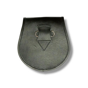 Accessoire écossais haut de gamme : Sporran en cuir noir et tartan, fait main, pour kilt traditionnel, OEM/ODM - Product Image 5