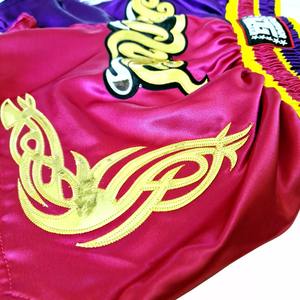 Shorts de Muay Thai con diseño personalizado, tela satinada, transpirable, ligero, para entrenamiento, cintura elástica, ropa de gimnasio y fitness para hombres y mujeres - Product Image 3