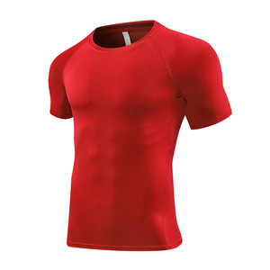 T-shirt de compression à coutures plates 3D haute performance en tissu tricoté 220g, design vierge, pour le sport et le fitness, vente en gros - Product Image 5