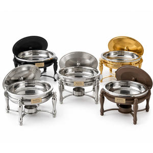 Luxury Stainless Steel Chafing Dish Buffet <b>Food</b> Warmer Set Premium Catering <b>Server</b> with Lid Elegant Dining Serving Ware Gift - Product Image 1
