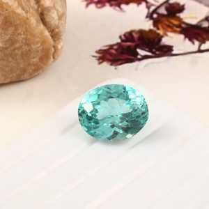 Saphir bleu naturel taille ovale 20 carats, pierre précieuse non montée certifiée par un tiers du Rajasthan pour la fabrication de bijoux par Zubeda Gems - Product Image 2