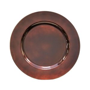 Assiette de service rustique en métal galvanisé à bord côtelé, plateau rond en zinc, décoration de table de mariage style ferme, vente en gros - Product Image 5