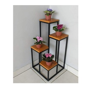 Vertical space <b>saving</b> plant stand multi level indoor outdoor planter holder rack for balcony garden compact styling - Product Image 4