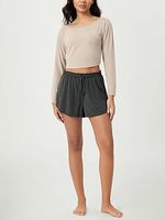 Shorts pour femmes avec logo personnalisé, en coton molletonné, épais, doux, avec poches, vêtements de détente, shorts cargo pour femmes