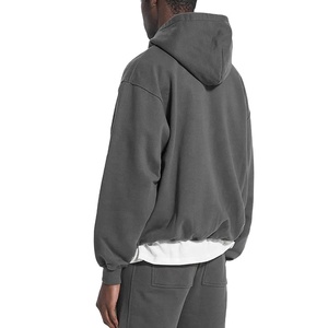 OEM personnalisé vintage sweat à capuche zippé surdimensionné unisexe jogging survêtements en coton survêtement deux pièces pantalon ensemble hommes 2025 motif imprimé - Product Image 3