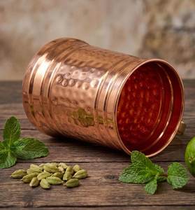 Vaso de Agua Ayurvédico Hecho a Mano con Aluminio Puro 100% Martillado, 18 Onzas Líquidas, Diseño Clásico, Ecológico, de Metal - Product Image 3