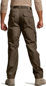 Men's Tactical Cargo Pants Multiple <b>Pockets</b> Canvas Material Quick Dry Workwear Style Mid Waist Zipper Fly Autumn Outdoor <b>Trouser</b> - Product Image 2
