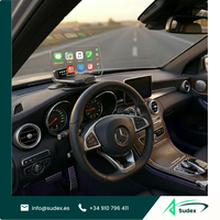 Sudex HUD003, télécommande mains libres pour voiture, commande vocale HUD, vision nocturne, projection 15 pouces, WiFi/Bluetooth, radio FM, contrôle par application