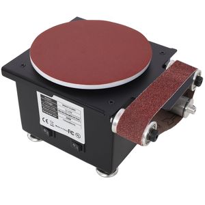 Mini lijadora de banda y disco 2 en 1, velocidad ajustable, eléctrica, para bricolaje, madera, metal, piedra, amoladora de husillo pequeña, máquina de banco. - Product Image 3