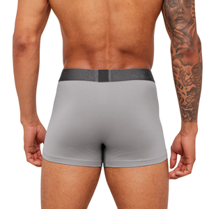 Boxers gris pour homme, respirants, extensibles, compressifs, anti-transpiration, pour le sport, la gym et les activités sportives. - Product Image 2