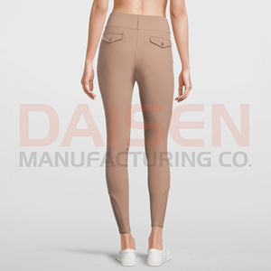 Pantalones de equitación para mujer con agarre de silicona, leggings de cintura alta elásticos, transpirables y de ajuste activo - Product Image 4