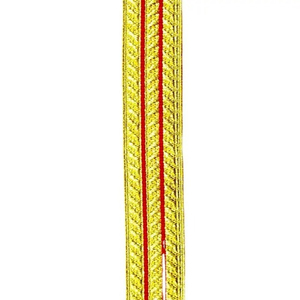Custom Golden <b>Red</b> Decorative Braid Trim Woven <b>Ribbon</b> for Uniform Jackets Costumes and Ceremonial Apparel - Product Image 1