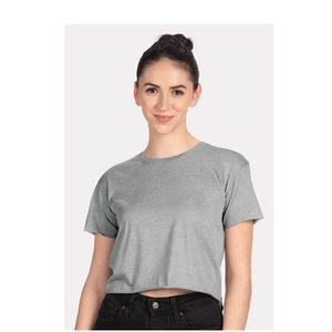 เสื้อยืดครอปสีเทาสำหรับผู้หญิง Next Level 5080 เสื้อครอปสำหรับงานเทศกาลผู้หญิง ผู้จำหน่ายขายส่ง เสื้อยืดครอปเปล่าจำนวนมากสำหรับสกรีนโลโก้ - Product Image 1