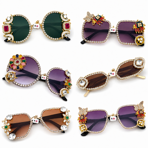 Gafas de Sol de Fiesta para Mujer, Gafas de Sol de Cristal a la Moda, Gafas de Diseñador para Mujer, Lentes Degradadas, Gafas Modernas y Elegantes - Product Image 1