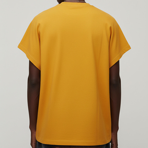 Camiseta de cuello redondo para hombre, 100% algodón de alta densidad, 210 g/m², ecológica, de secado rápido, antiarrugas, con logotipo personalizado y color sólido. - Product Image 3