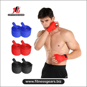 JUST FITNESS GEARS - Vendas para Manos Personalizadas de Poliéster, Unisex, Transpirables, Duraderas, con Cierre de Tirón, Protección Básica para Fisicoculturismo - Product Image 6