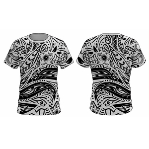 T-shirt polynésien personnalisable à manches courtes en stock, impression par sublimation, tenue décontractée, vente chaude - Product Image 5