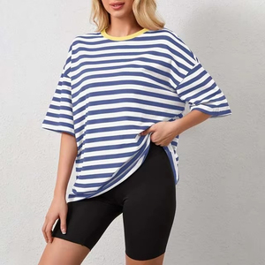 Hot Sale 100% Cotton <b>V</b> <b>Neck</b> Women's <b>T</b>-<b>shirt</b> Custom Printed Eco-Friendly Summer Casual <b>Oversized</b> Loose Fit Street Wear Tee - Product Image 5