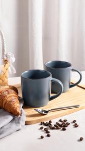 แก้วกาแฟเซรามิกดีไซน์หรูหรา เคลือบด้านแบบดิบ ทรงกระบอกเรียบหรู ด้ามจับถนัดมือ เก็บความร้อนได้ดี เหมาะสำหรับใช้ในชีวิตประจำวัน - Product Image 3