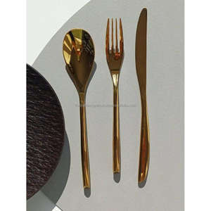 Juego de Cubiertos de Oro, Cuchara, Tenedor y Cuchillo, Decoración de Mesa para Bodas, Juego de Cubiertos de Lujo, Precio de Venta - Product Image 5