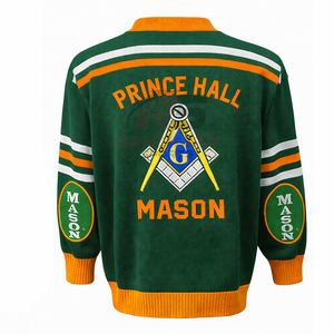 Suéter Cárdigan Masónico Premium Prince Hall con Logotipo Personalizado, Tejido para Hombre, Venta al por Mayor, Proveedor de Exportación - Product Image 3