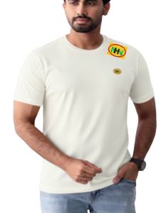 Camiseta de cuello alto de algodón 100% para hombre, transpirable, de secado rápido, lisa, teñida con hilo, con técnicas de lavado, informal. - Product Image 1