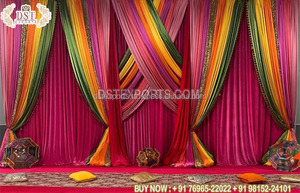 Decoración DE BODA cortinas de fondo personalizadas cortinas Heena función escenario cortinas coloridas increíble Sangeet escenario telón de fondo cortinas - Product Image 3