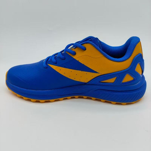 Chaussures de cricket pour hommes Big Bang Spikes, fermeture à lacets, antidérapantes, légères, respirantes, doublure en caoutchouc blanc/bleu - Product Image 4