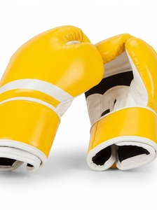 Guantes de Boxeo Amarillos de PU con Cordones y Soporte para Muñeca, para Entrenamiento de Adultos - Product Image 4