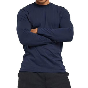 เสื้อยืดแขนยาวผู้ชายคุณภาพสูง เนื้อผ้าระบายอากาศดี สัมผัสนุ่ม ดีไซน์คอกลม สวมใส่สบาย เหมาะสำหรับใส่ลำลอง - Product Image 2