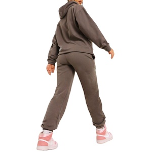 High Quality Customized Women's Heavyweight 100% Cotton Solid Breathable Tracksuit <b>Stacked</b> Sweat Suit Hoodies Sweatshirts Design - Product Image 4