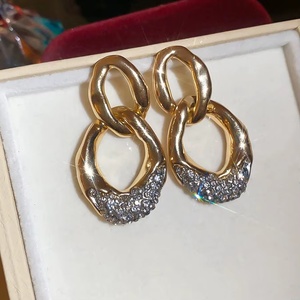 Boucles d'oreilles clous vintage plaquées argent 925 avec incrustation de perles d'imitation et de mossinite, sertissage griffe, bijoux unisexe pour anniversaire - Product Image 2