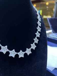 Collar de Cadena Cubana con Estrella de Plata 925 y Diamante Moissanita, Joyería Unisex Estilo Hip Hop, Ideal para Fiestas, Regalo con Encanto - Product Image 6