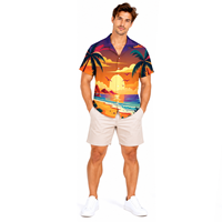 Chemise de plage pour homme, vêtements de vacances, respirante, anti-UV, séchage rapide, imprimé intégral, polyester, décontractée, resort, vacances d'été