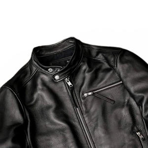 Premium Genuine Leather <b>Motorcycle</b> Jacket for Men Winter Protective Biker Wear - Product Image 5