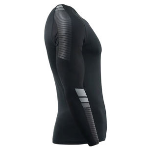 Rashguard respirant pour homme, fabriqué au Pakistan, meilleure qualité, noir et gris, vêtements de fitness. - Product Image 2