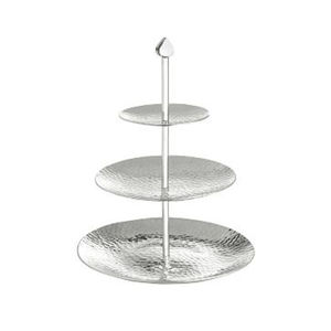 Support à gâteau en aluminium, plateau de service décoratif en métal argenté poli pour mariage, fête, présentation de desserts écologique pour la maison et l'hôtel - Product Image 4