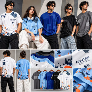 Camiseta de Hombros Caídos con Corte y Confección Personalizados, MOQ Bajo, Algodón Peinado de Alto Gramaje, Camiseta Oversize Lisa, Etiqueta Privada, Camisetas de Fábrica OEM - Product Image 4