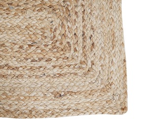 Natural Handwoven Jute Area <b>Rug</b> Geometric Border Design Eco-Friendly <b>Rustic</b> Medium Pile Jute Backing Floor Carpet for Living - Product Image 3