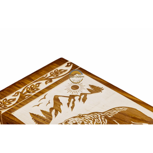 AYAANS Rosewood wooden Hand Carved Wooden Hot Selling cremation Urn <b>Box</b> for Adult Ashes Wholesale Cremation Urns (6X6X11)IN - Product Image 6