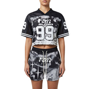 Ensemble Maillot et Short de Football Personnalisé 2026 Imprimé Oversize Unisexe Streetwear Vintage Graphique en Maille - Product Image 3