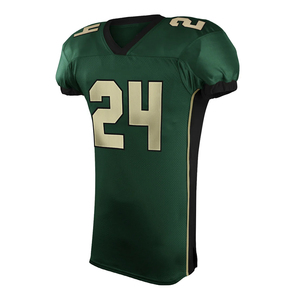 Polyester Made American Football Jerseys Dark Green Color Quick Dry Breathable Moisture-Wicking Training Competition Unisex - Product Image 4